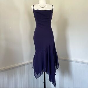 Dolls Kill Generation Kiss “Maisie” Asymmetrical Purple Midi Dress